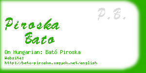 piroska bato business card