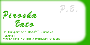 piroska bato business card